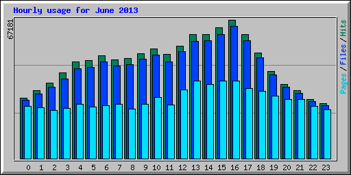 Hourly usage for June 2013