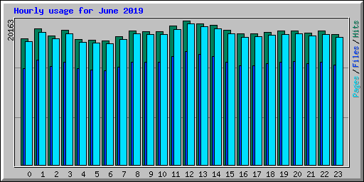 Hourly usage for June 2019